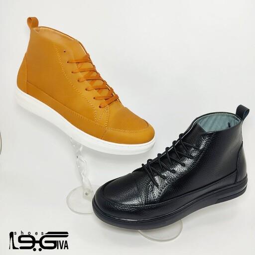 کفش مردانه چرم طبیعی ونس ساق دار